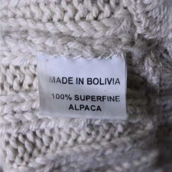 Haute Hippie 100% Superfine Alpaca Knit Sweater Coat Duster Granny Square XS - Picture 9 of 12